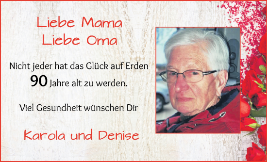 Glückwunschanzeige von Hildegard Braun von Osterholzer Kreisblatt