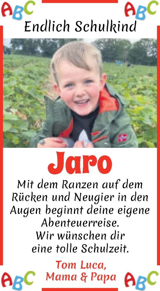 Anzeige für Jaro  vom 16.08.2025 aus WESER-KURIER
