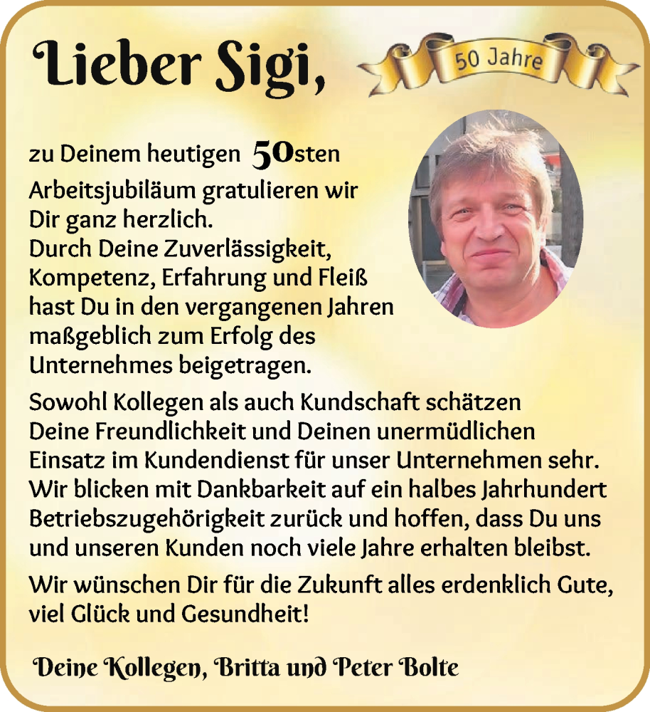 Anzeige für Siegfried Götz vom 01.08.2025 aus WESER-KURIER