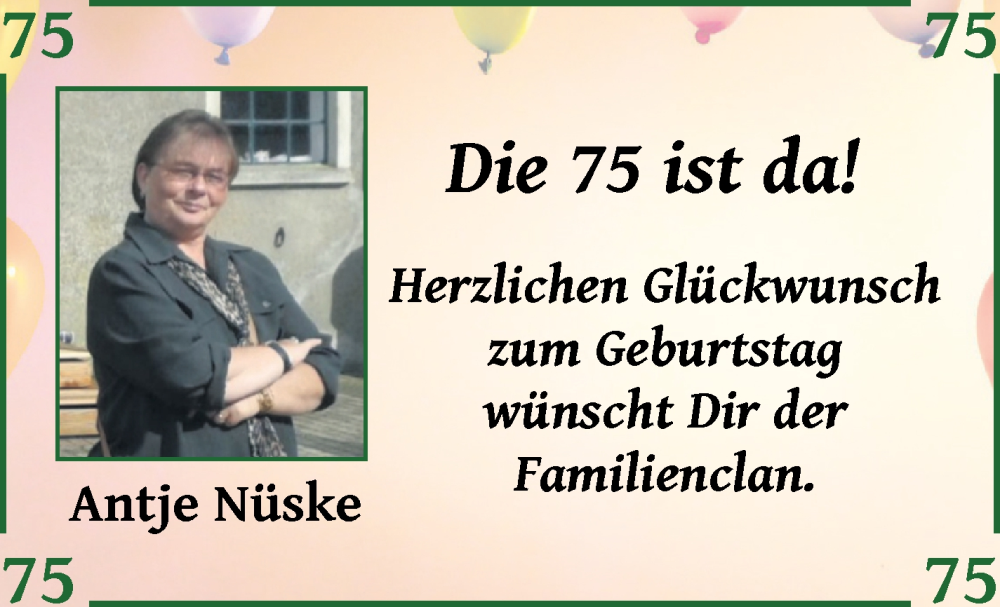 Anzeige für Antje Nüske vom 01.09.2025 aus Osterholzer Kreisblatt