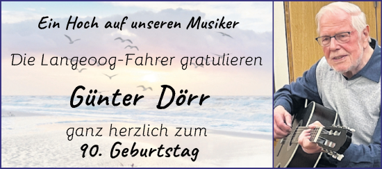 Glückwunschanzeige von Günter Dörr von WESER-KURIER