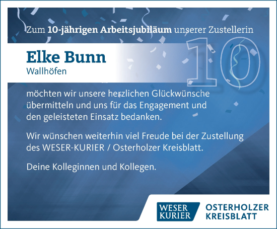 Glückwunschanzeige von   von Osterholzer Kreisblatt