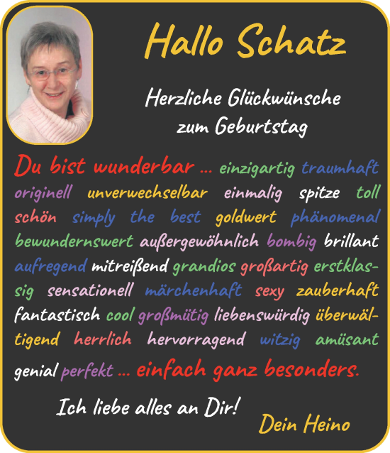 Glückwunschanzeige von Heino Möck von Osterholzer Kreisblatt