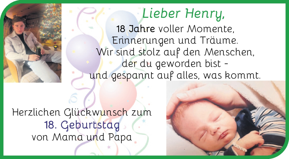 Anzeige für Henry Lazer vom 14.01.2026 aus WESER-KURIER
