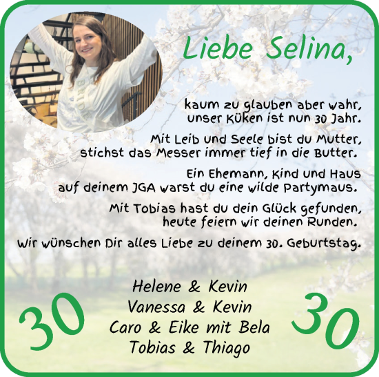 Glückwunschanzeige von Helene Staufenbiel von Osterholzer Kreisblatt