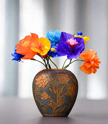 Blumenstrauß aus Krepppapier basteln
